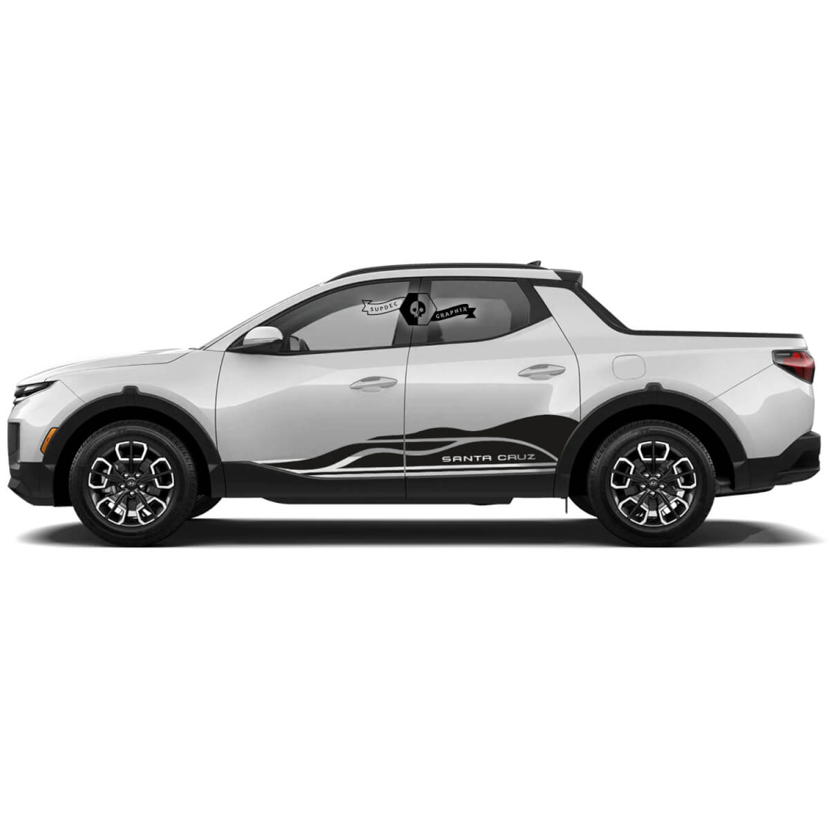 Modern Rocker Panel Wrap Bed Side Vinyl Stickers Decal Graphic fit for Hyundai Santa Cruz
