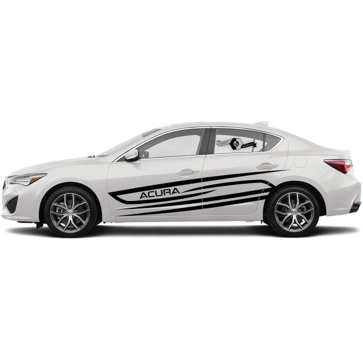 2X Multiple Colour Doors Graphic Acura ILX 2021 Acura TLX Acura RLX Car Racing Decal Sticker
