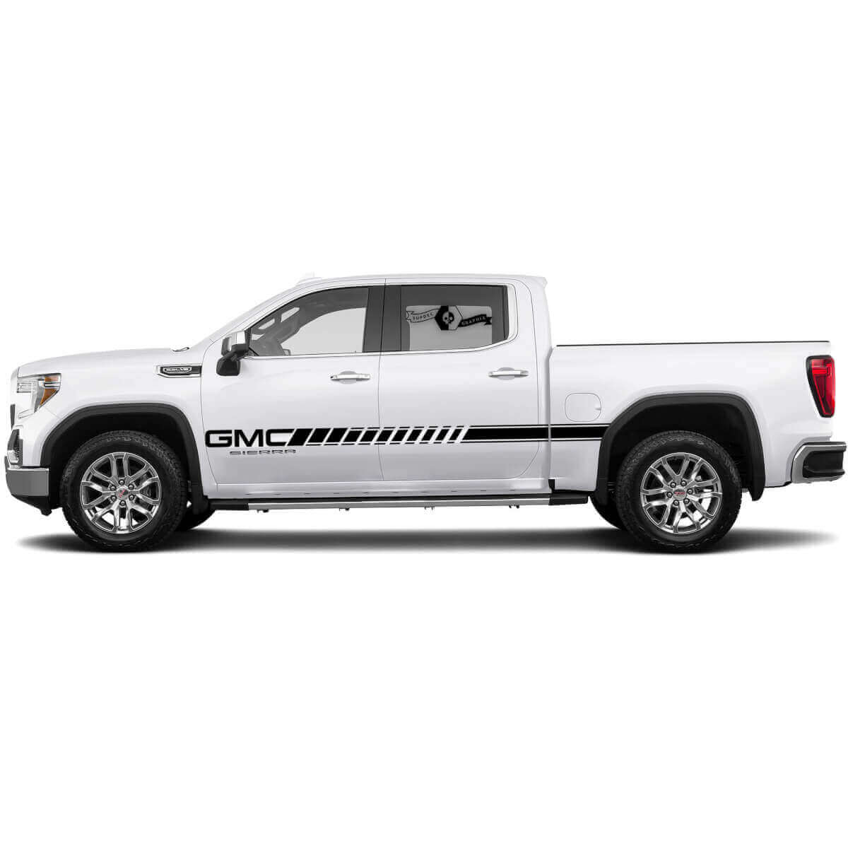 Branded Accent Side Stripes Vinyl Decal Kit for GMC Sierra 1500