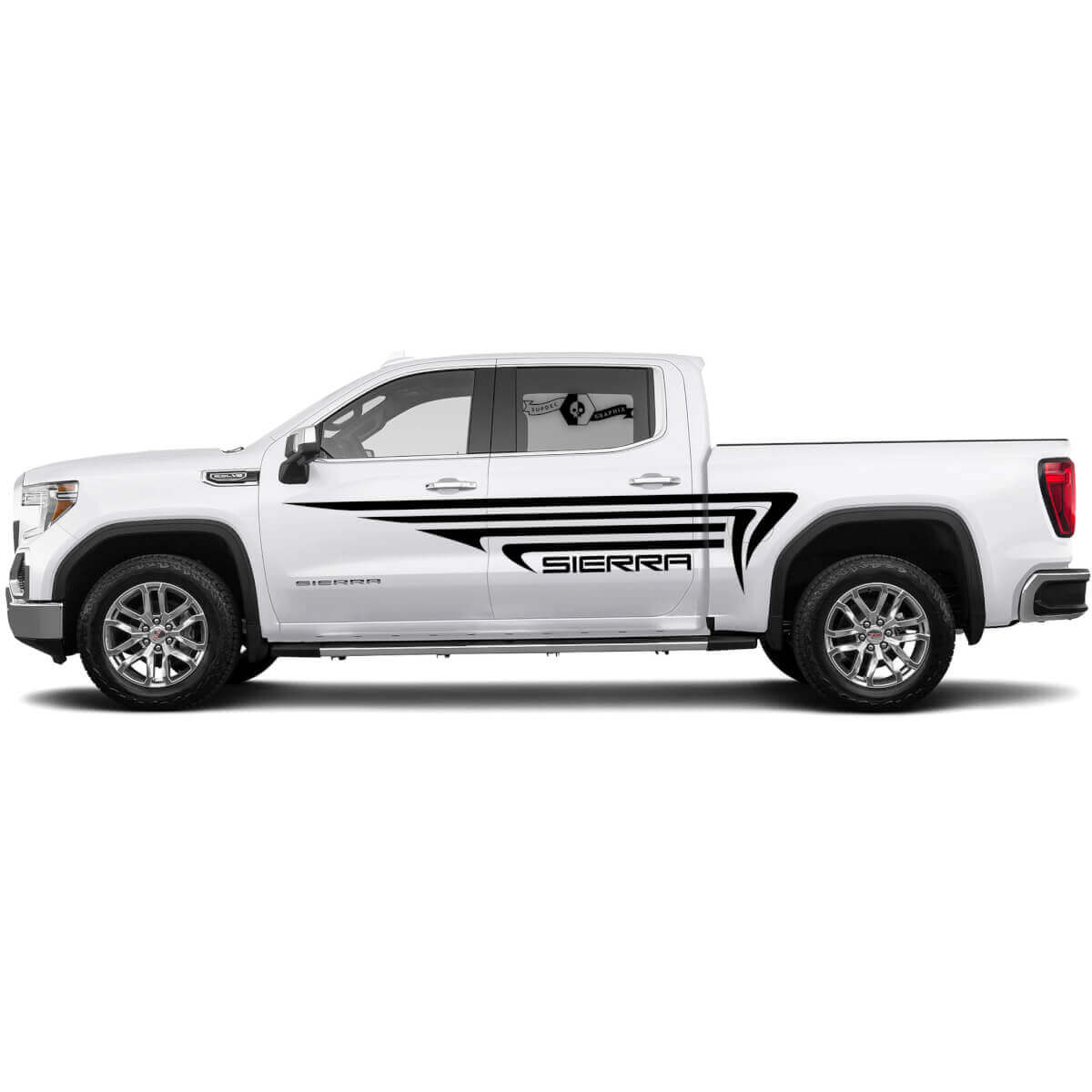 Pair Decals Sticker Side Bed Arrows Splash Kit for GMC Sierra 1500 Doors Side Vinyl Stickers Decal Graphic
