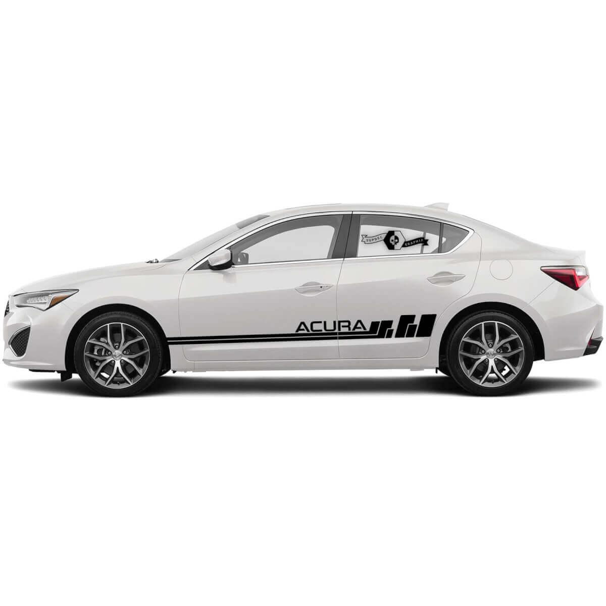 Pair Acura 2021 ILX Side Any Color Logo Graphics Acura TLX Car Racing Vinyl Decal Sticker
