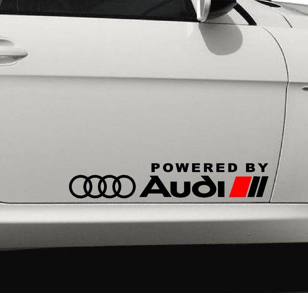2 POWERED BY AUDI A3 A4 A6 A8 RS3 RS4 stickers decals
