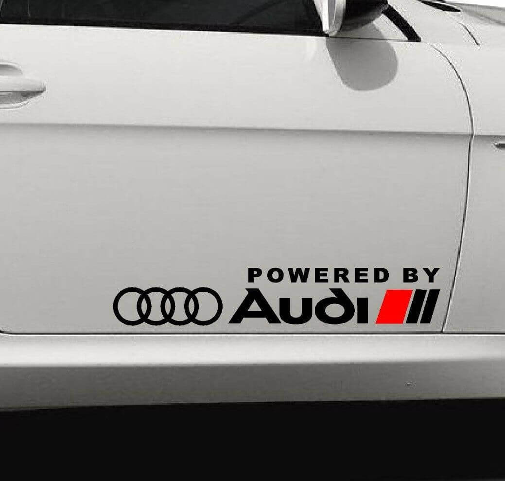 2 POWERED BY AUDI A3 A4 A6 A8 RS3 RS4 stickers decals

