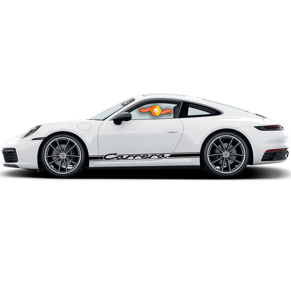 Carrera Style Classic Side Stripes Vinyl Decal Kit for Porsche 911