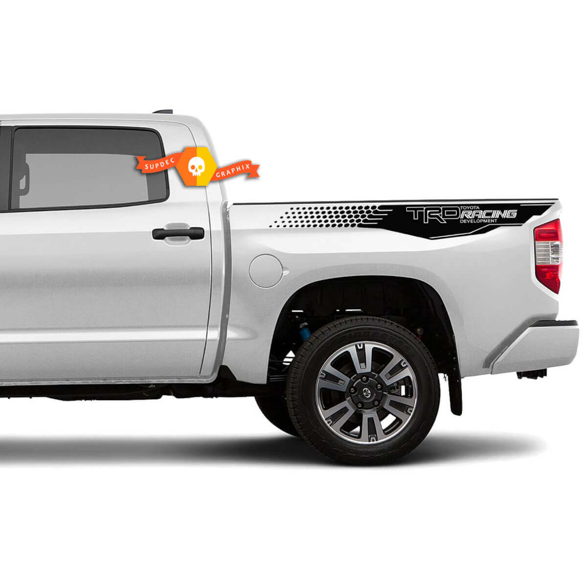 2 TRD Toyota Tundra TRD Honeycombs Racing Development Bed Side Decals Vinyl Sticker

