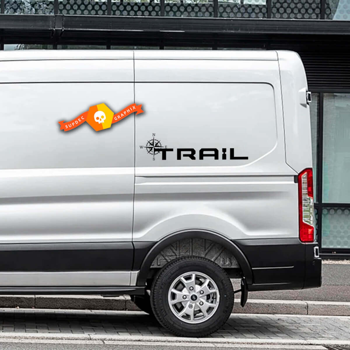 Compass Trail Logo Vinyl Stickers Decals for Ford Transit-Trail