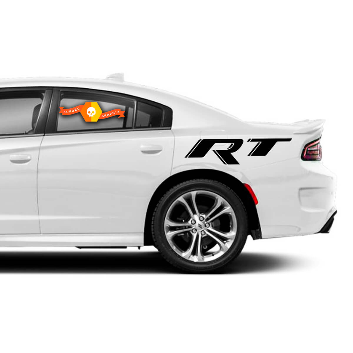Pair Decal Graphics Vinyl Vehicle Dodge RT Hemi Mopar Charger RT 392  Challenger RT Stickers
