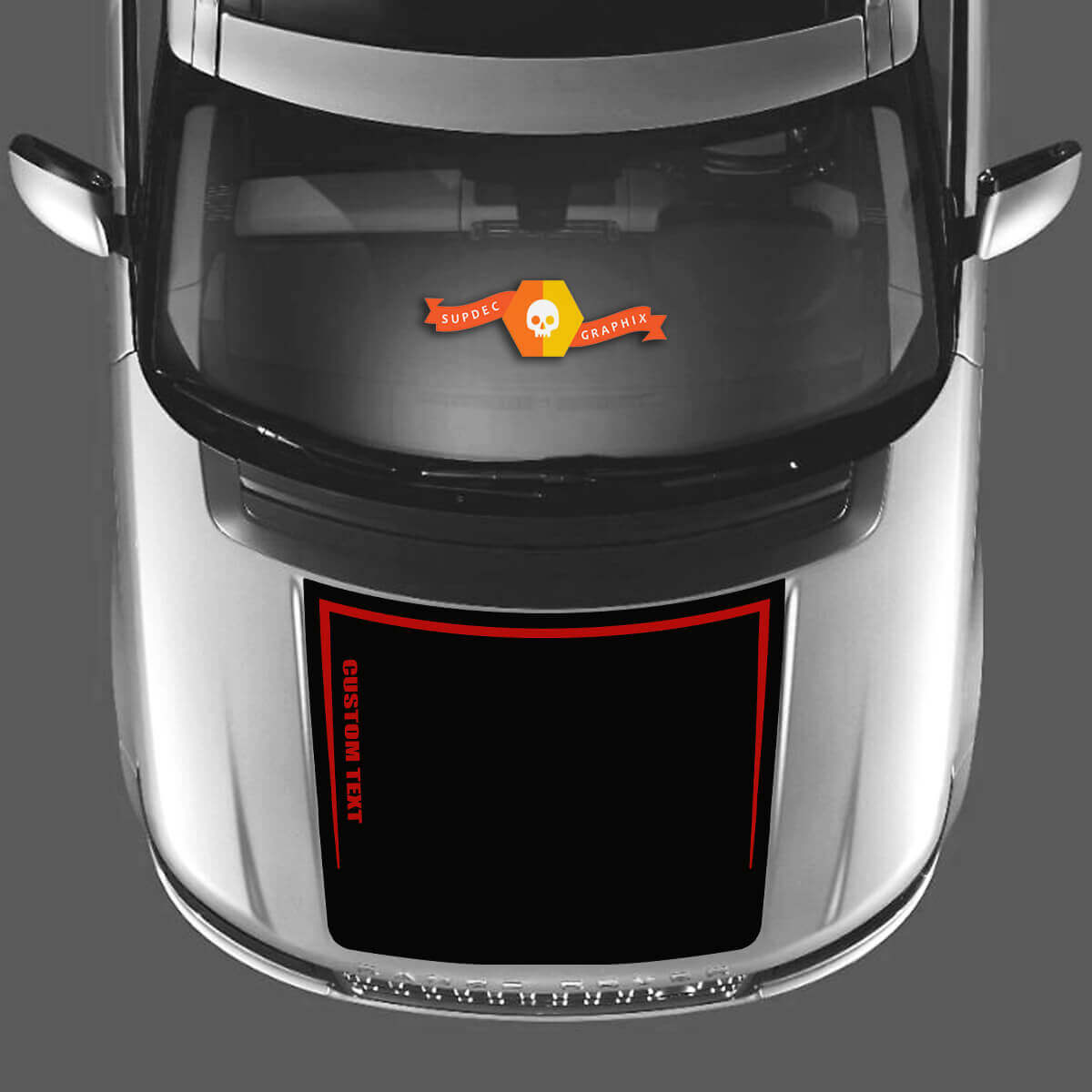 2 Colors Hood Decal Stickers Vinyl Graphic RANGE ROVER Vogue L405 2013 2017 --- Custom Text
