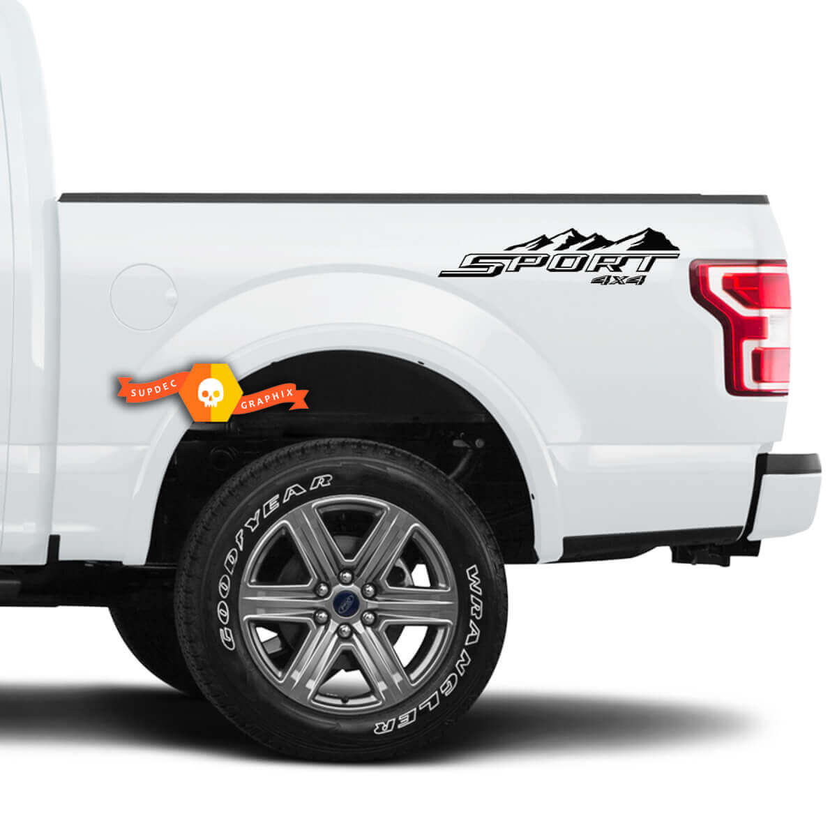 Pair Sport 4X4 Mountain Decals For Musclecar truck F250 F350 Super Duty Truck Sticker Decal Vinyl
