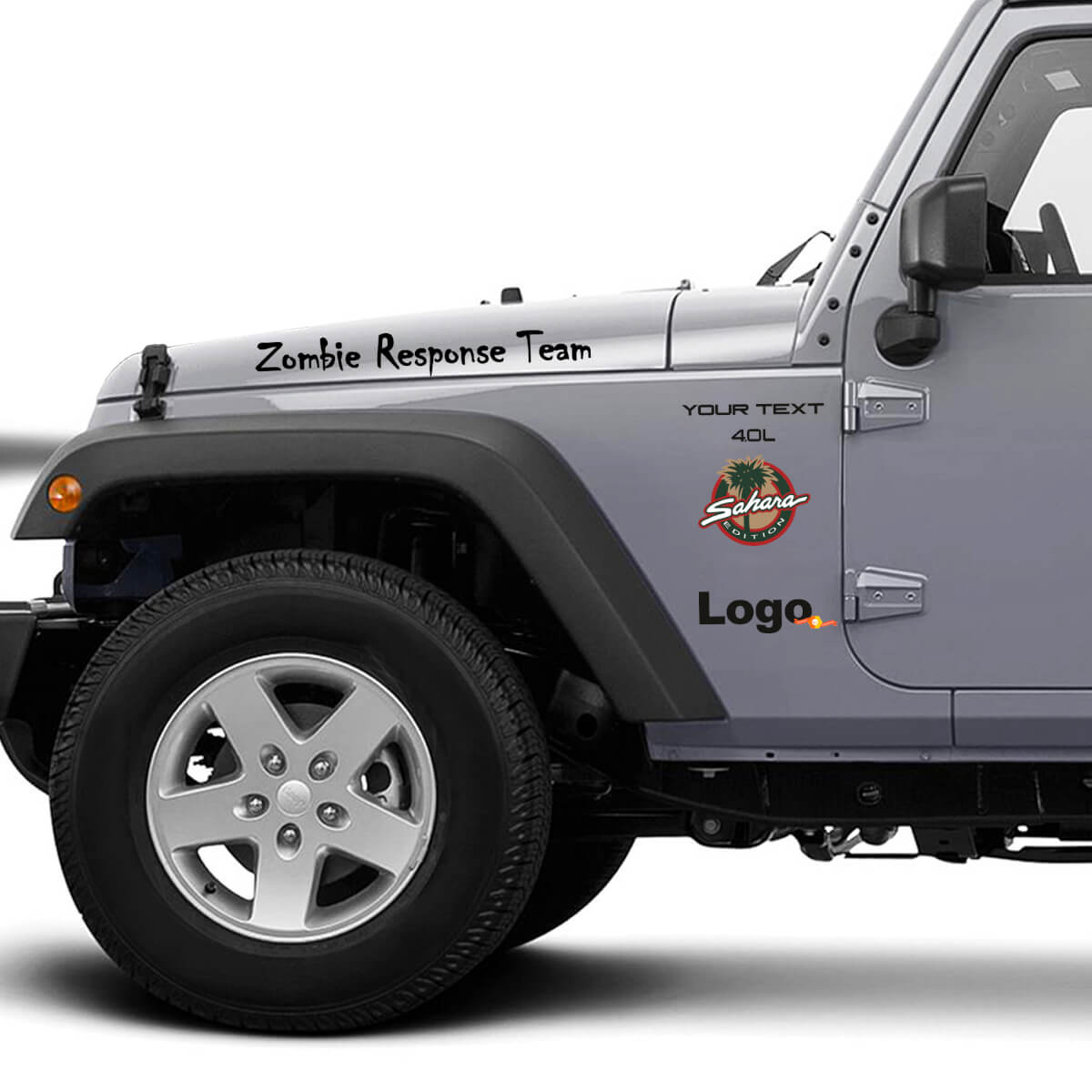 Rubicon Zombie Response Team Vinyl Decal Sticker for Jeep Wrangler