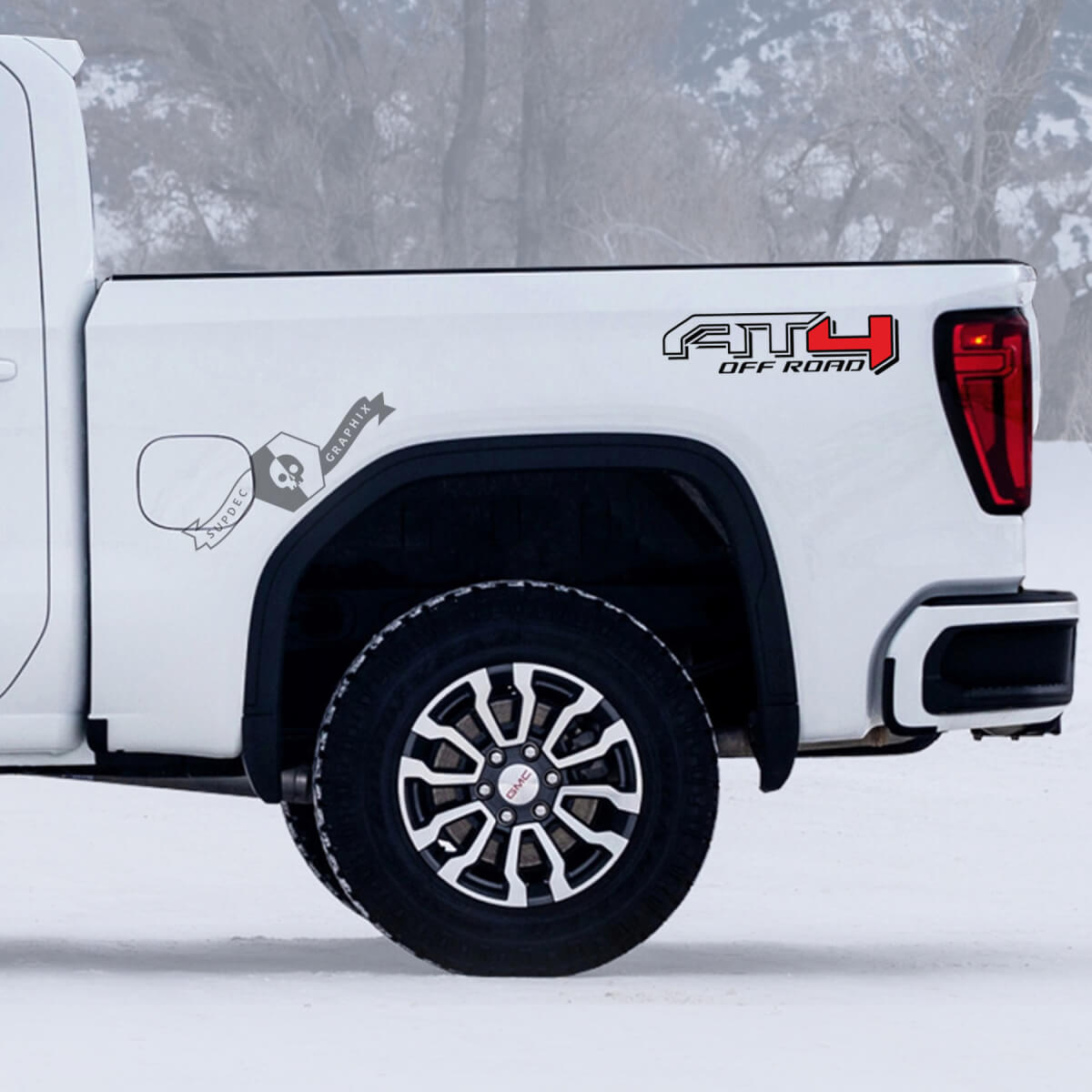 2 GMC GM Sierra 1500 AT4 off-road 4x4 Decals Stickers  2 colours
