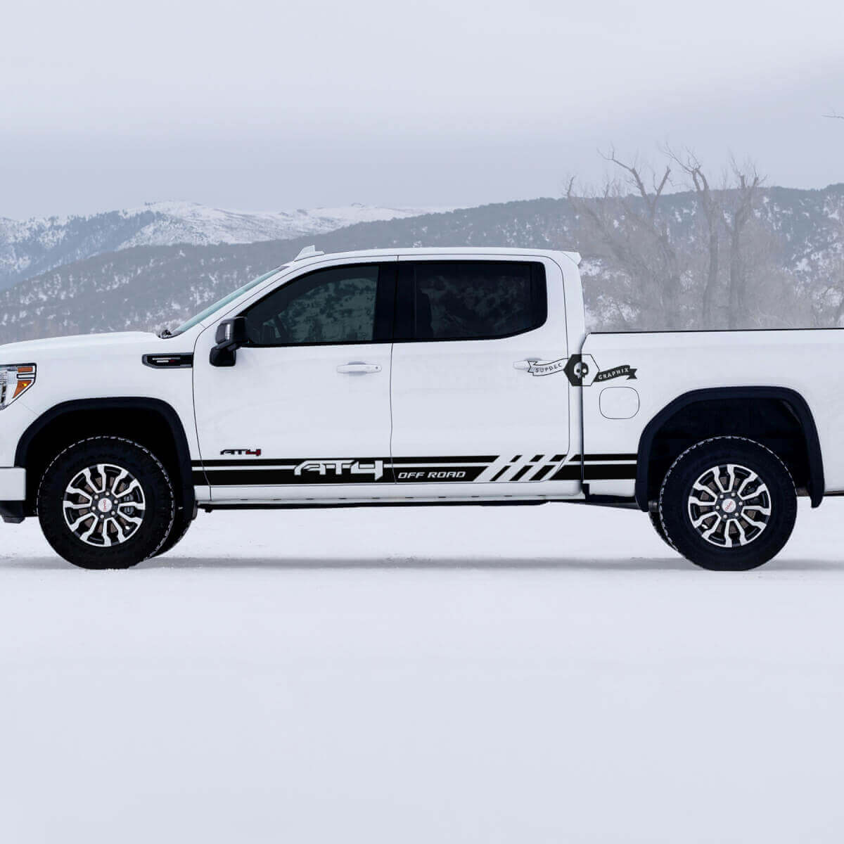 AT4 Off Road Side Stripes Vinyl Decal Kit for GMC Sierra 1500