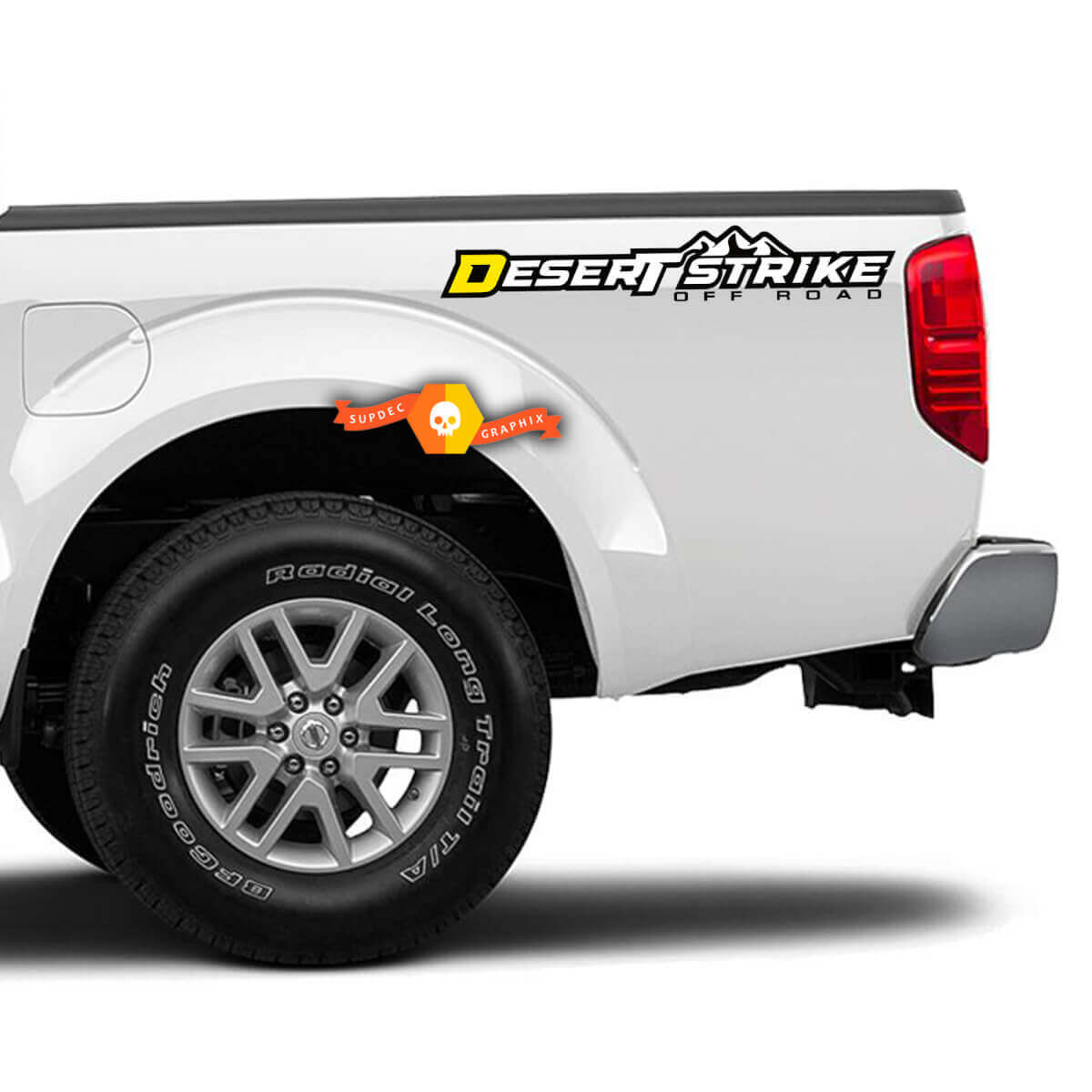 Pair Nissan Navara Desert Off Road Pro-4X Desert Stripe Titan Runner Vinyl Bed Side Vinyl Decals Stickers
