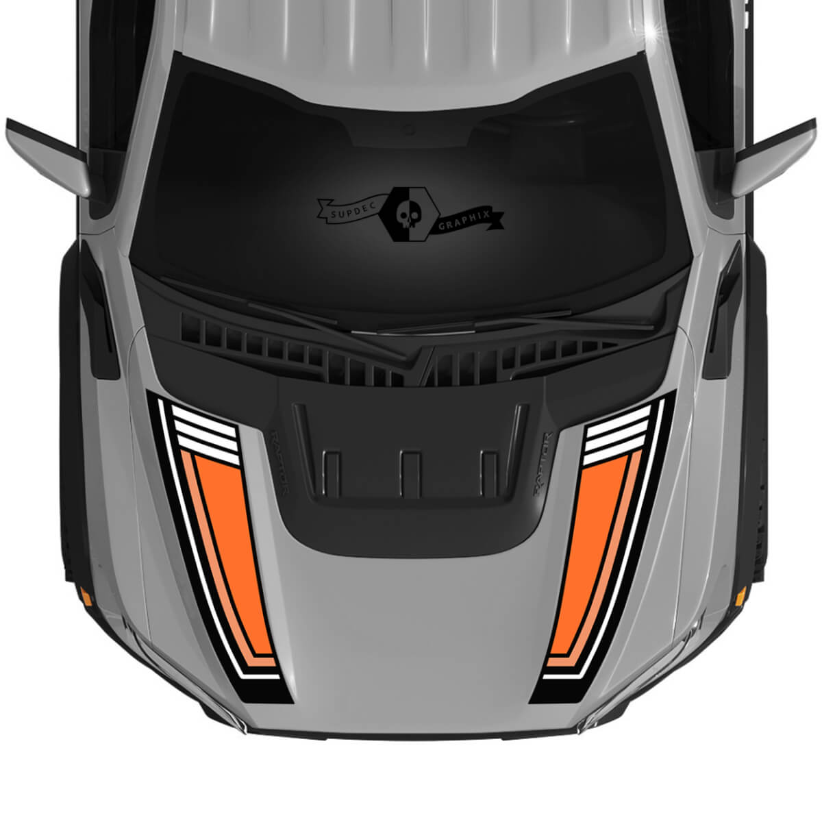New 3 Colours Ford Raptor 2023 F150 SVT Hood Vinyl Decals Stickers graphics kit stripe 2022+
