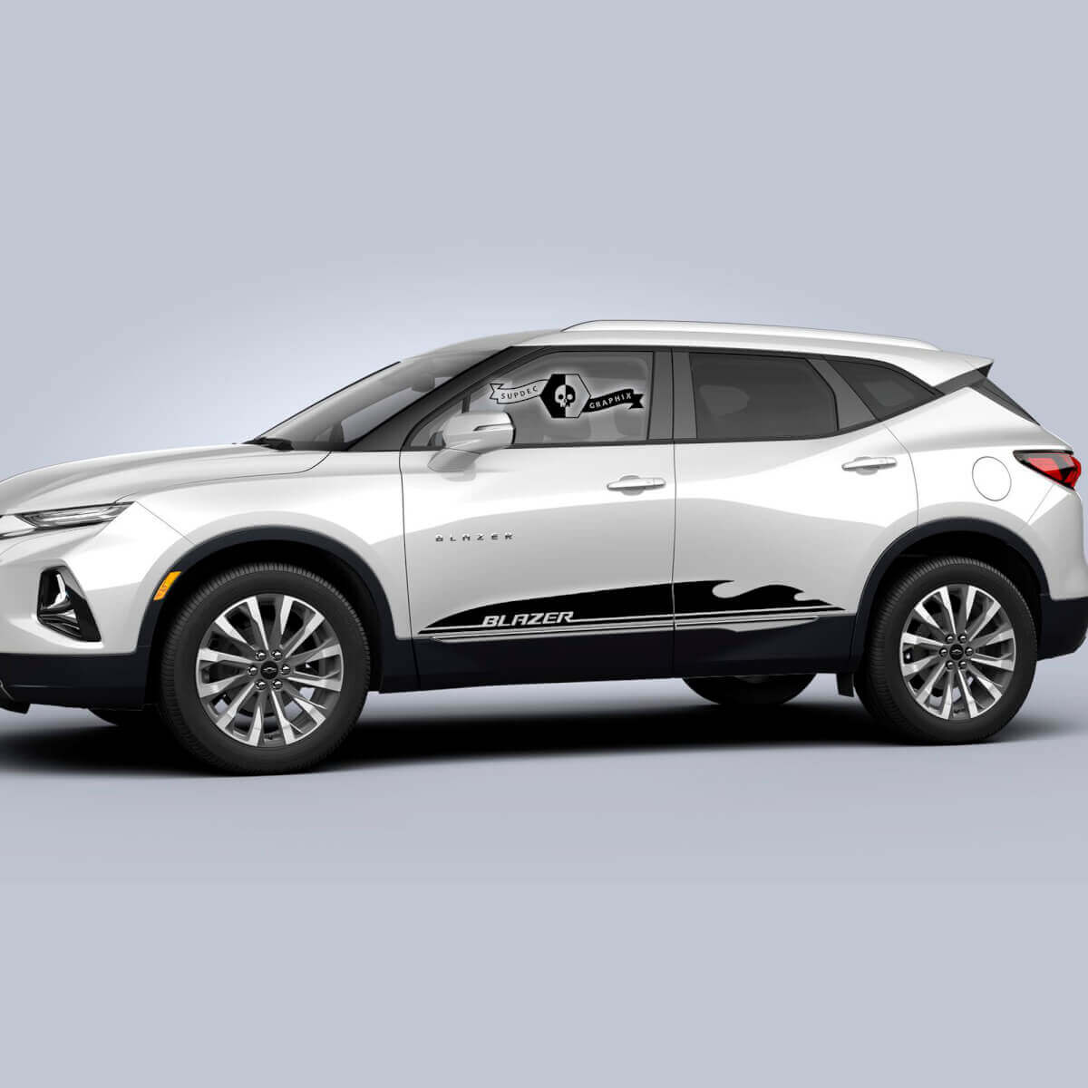 Pair Vauxhall Blazer 2023 Graphics Decals Doors Logo Stripe Vinyl Decal Sticker
