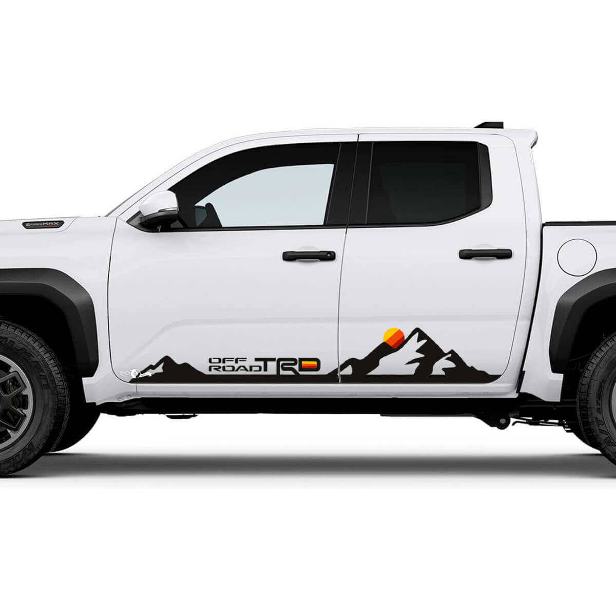 TRD Heritage Sunset Retro Mountains Side Rocker Panel Decals Stickers for Toyota Tacoma
