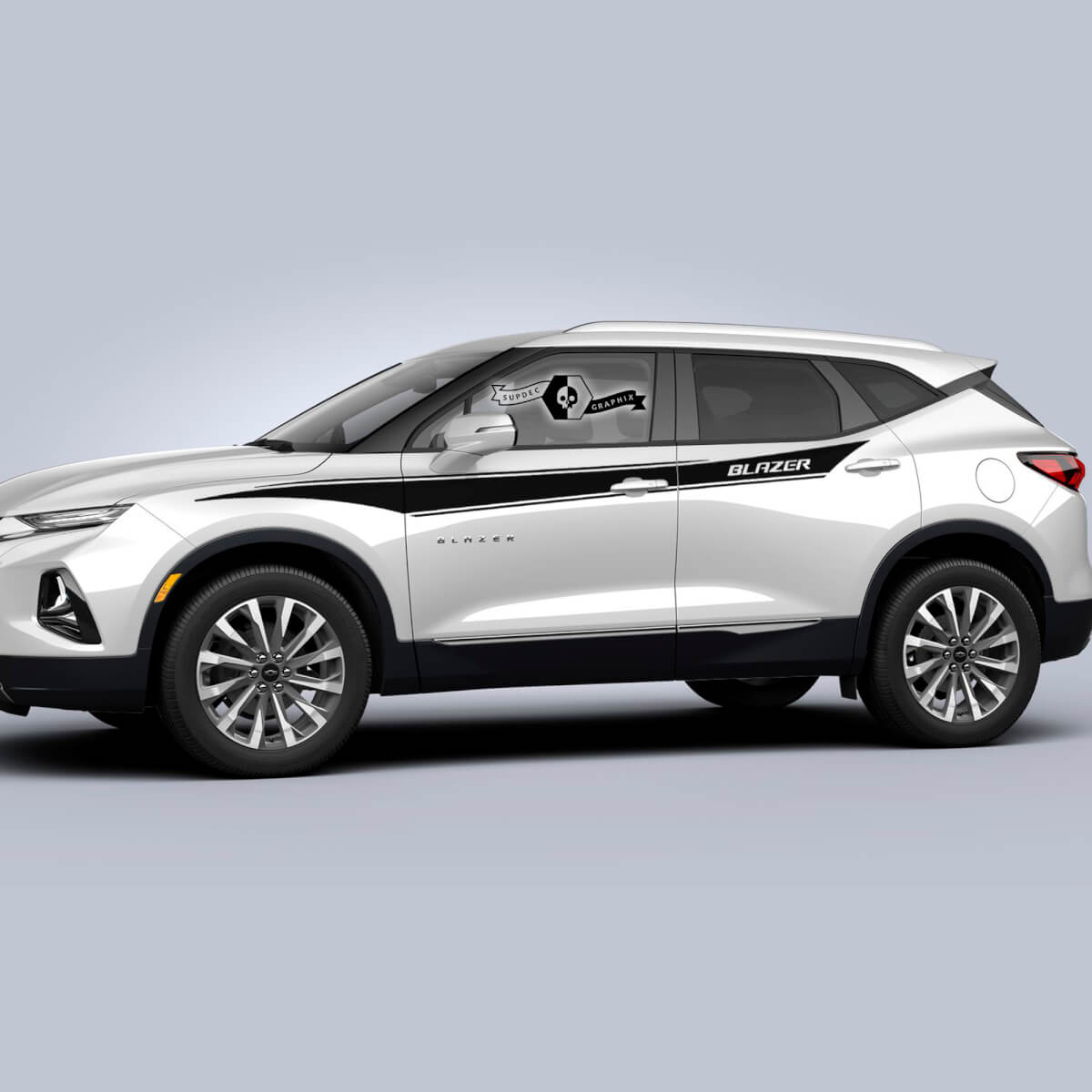 Pair Vauxhall Blazer 2023 Side Side Doors Up Stripe Accent line Fender Vinyl Decal Sticker
