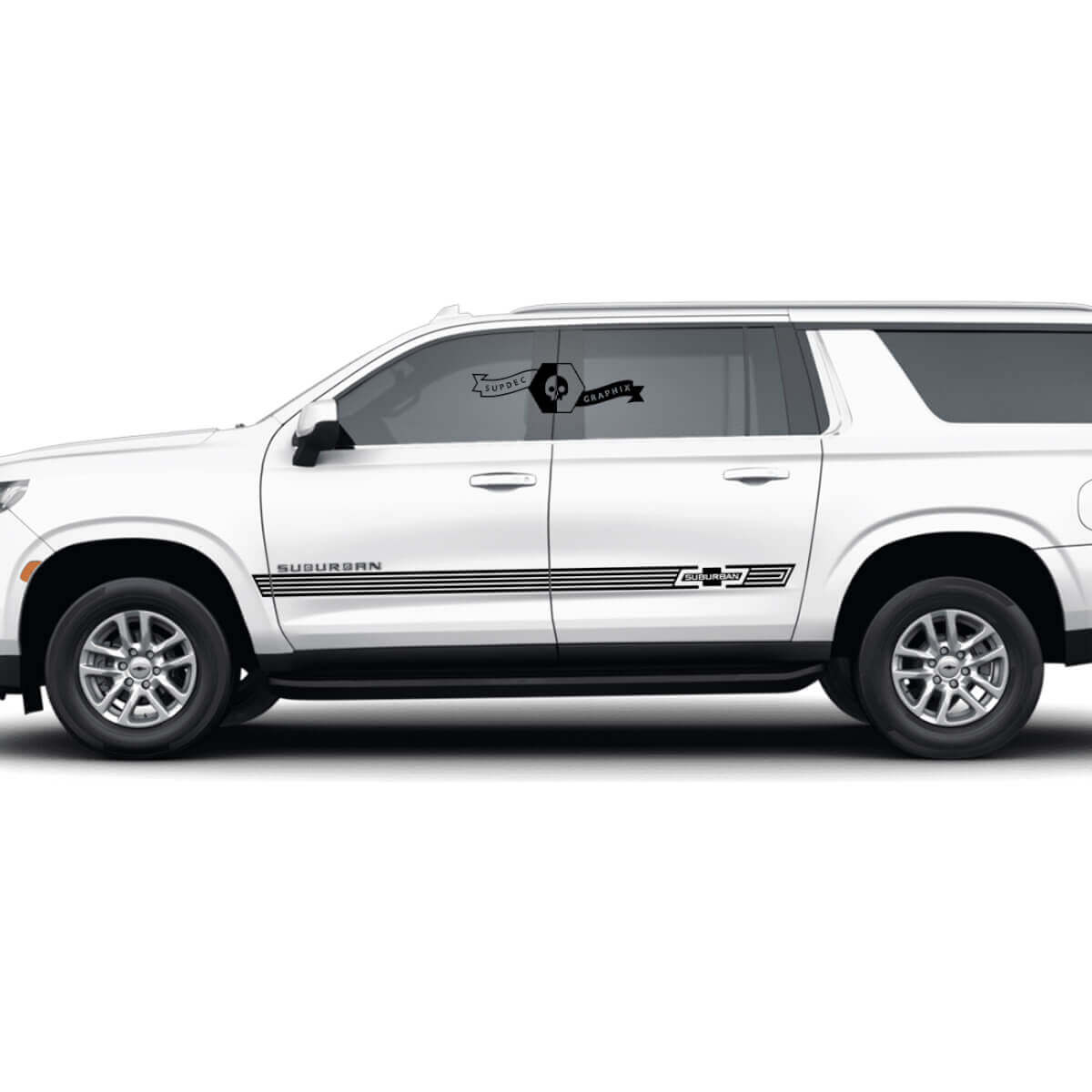 Pair Vauxhall Suburban Side Stripes Line Doors Trim Slim Vinyl Decal Sticker
