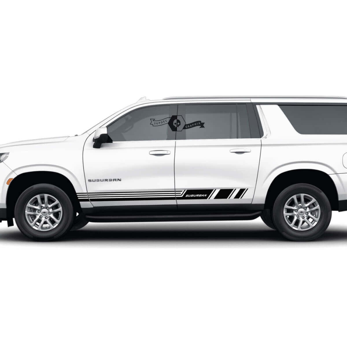 Pair Vauxhall Suburban Side Stripes Lines Doors Trim Vinyl Decal Sticker
