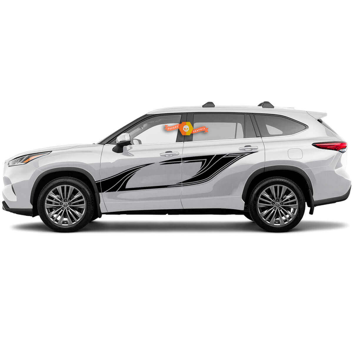 Doors Wrap Side Stripe Decal Graphic Sticker Kit 2 For Toyota Highlander 2020