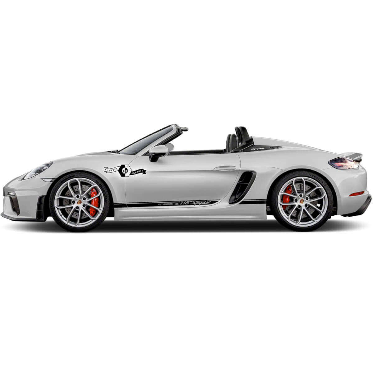 Racing Rocker Panel Stripes Vinyl Decal For Porsche 718 Spyder 2022