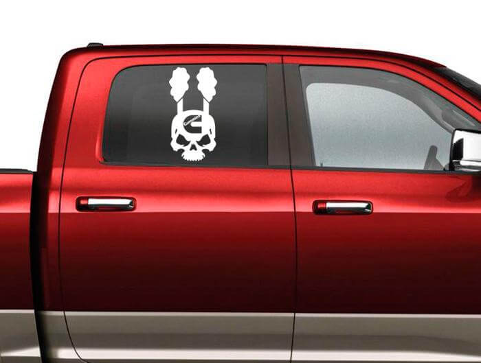 Dodge Cummins Ram Power Skull Diesel Vinyl Decal Stickers
