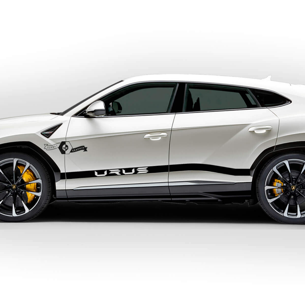 Pair Lamborghini Urus 2021 2022 2023 Side Doors Logo Stripe Vinyl Decal Sticker Graphics
