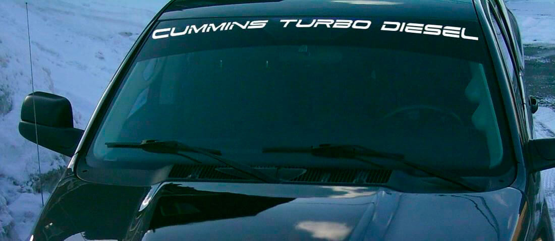 Decal for Ram Truck CUMMINS TURBO DIESEL WINDSHIELD Vinyl Sticker