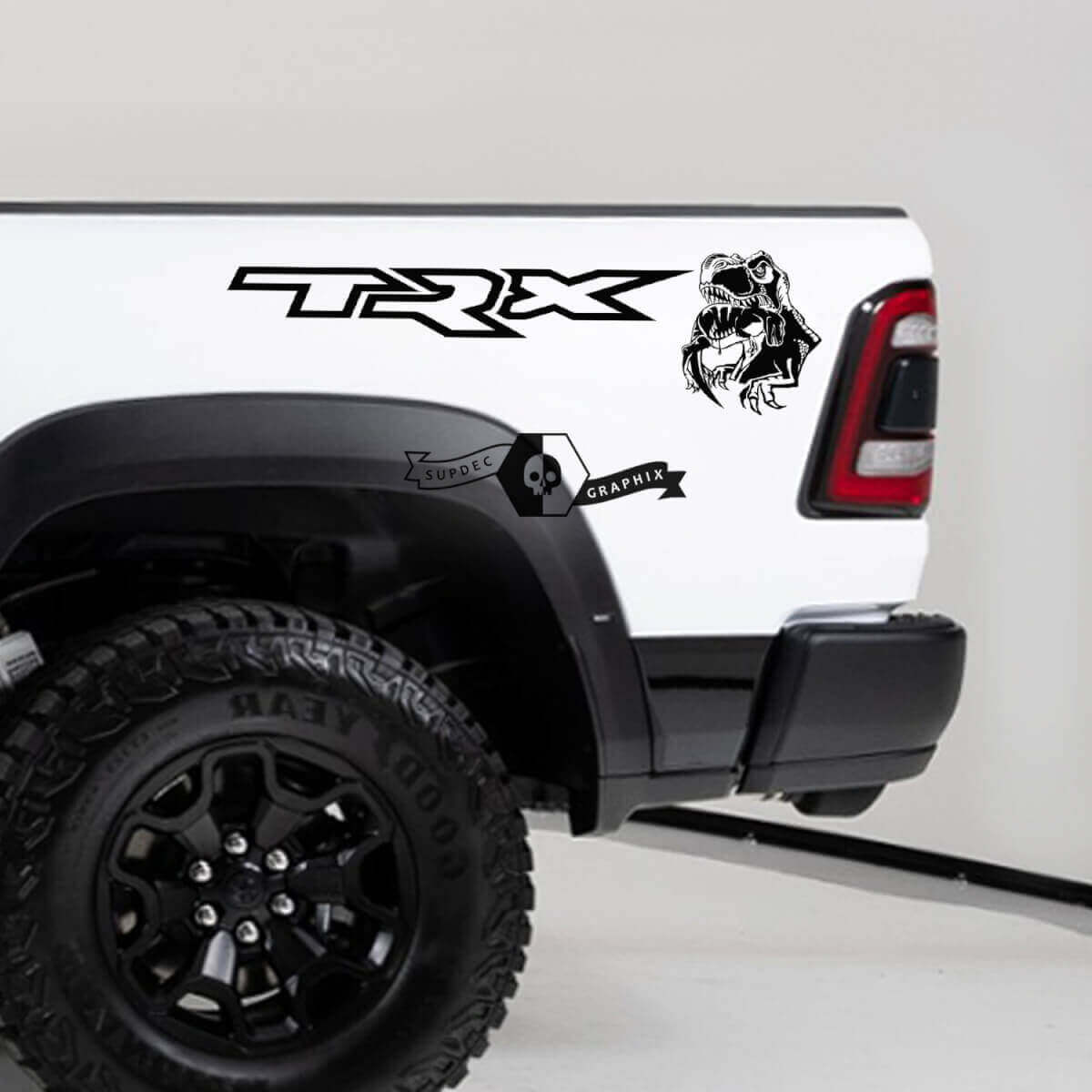 TRX Eating Power Bed Side Vinyl Decals for Dodge Ram TRX