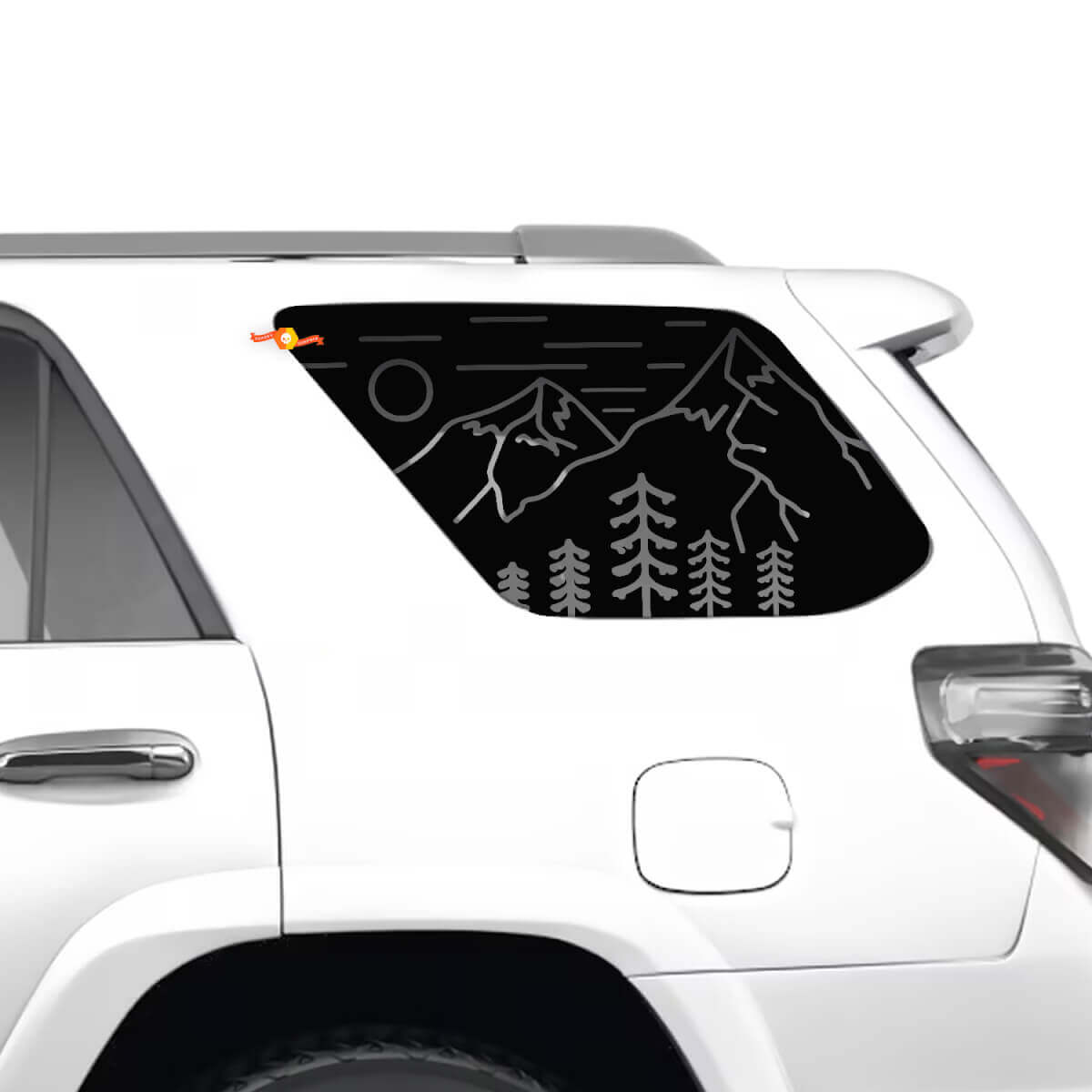 4Runner Rear Quarter Window Mountains Forest Vinyl Decals Stickers for Toyota 4Runner
