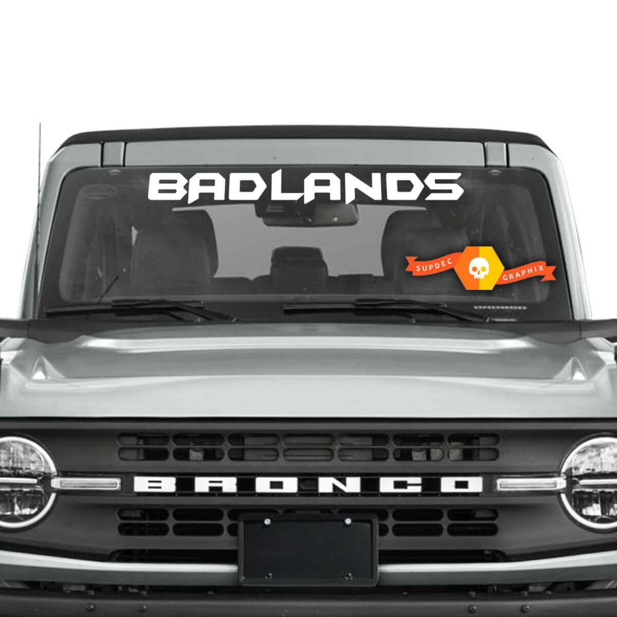 Bronco Windshield BADLANDS Decals Sticker for All Ford Bronco
