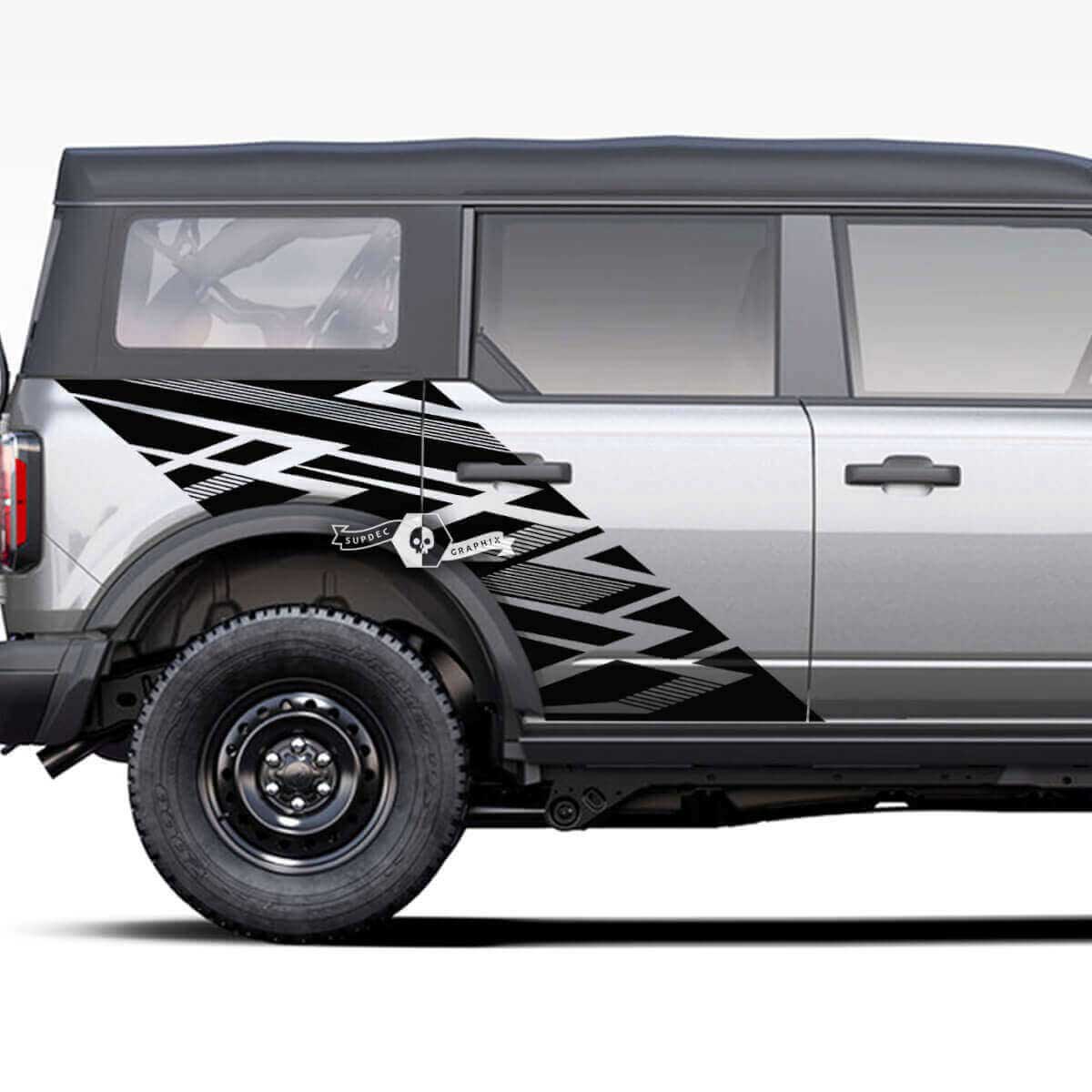 Side Bed Musclecar horse Rear Fender Graphics Splash Decals Stickers
