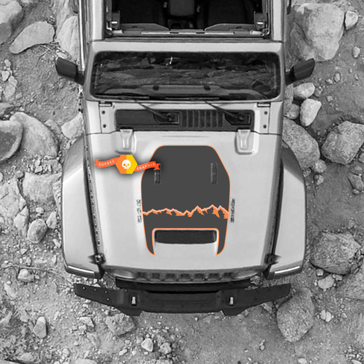 Hood For 2021 2022 2023 Jeep 1941 Edition Wrangler Rubicon Sticker Graphics Vinyl SupDec Design
