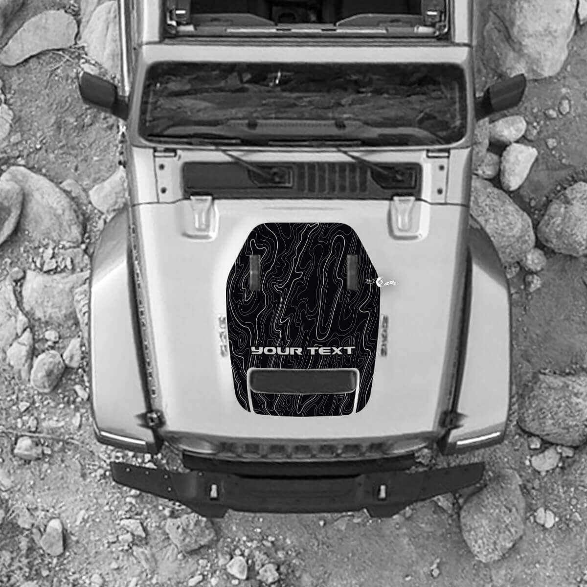 Hood For 2021 2022 2023 Jeep Mountains Wrangler Logo Rubicon Sticker Graphics Vinyl SupDec Design
