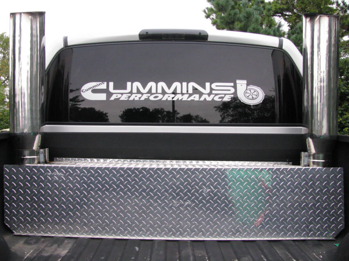 Cummins Performance Rear Window Vinyl Decal for Dodge Ram Trucks