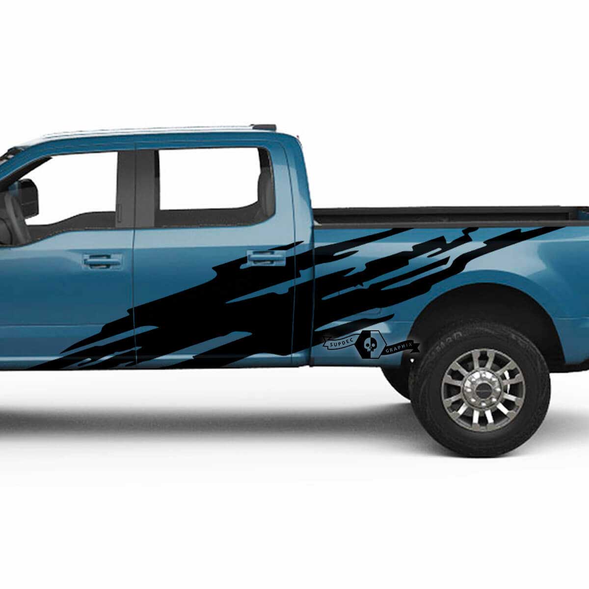 Pair Musclecar Super Duty 2023  Body Doors Bed Mud Splash Decals Side Stickers Graphics Vinyl
