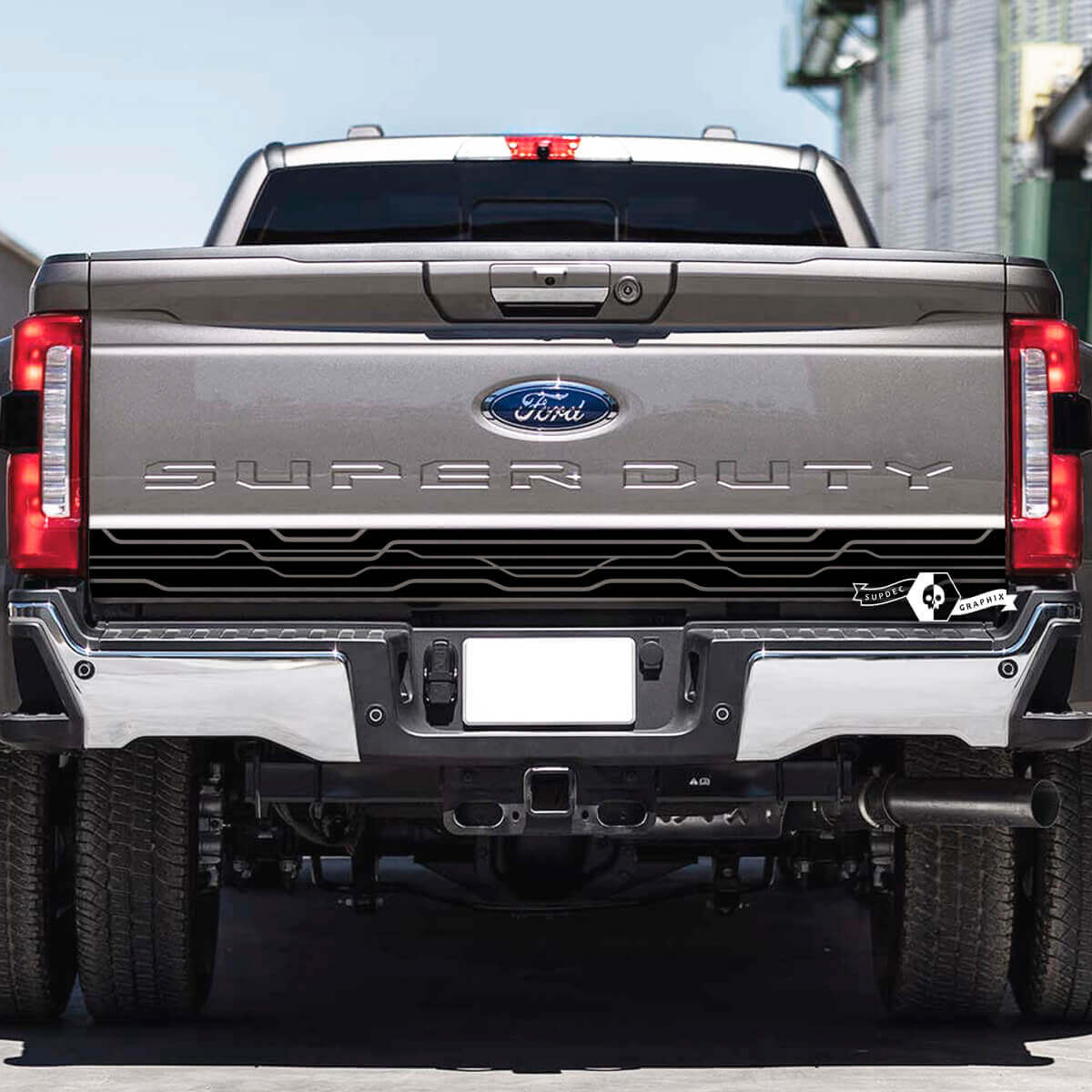 Tailgate Ford Super Duty 2023 Geometry Lines Vinyl Decals Stickers Graphics
