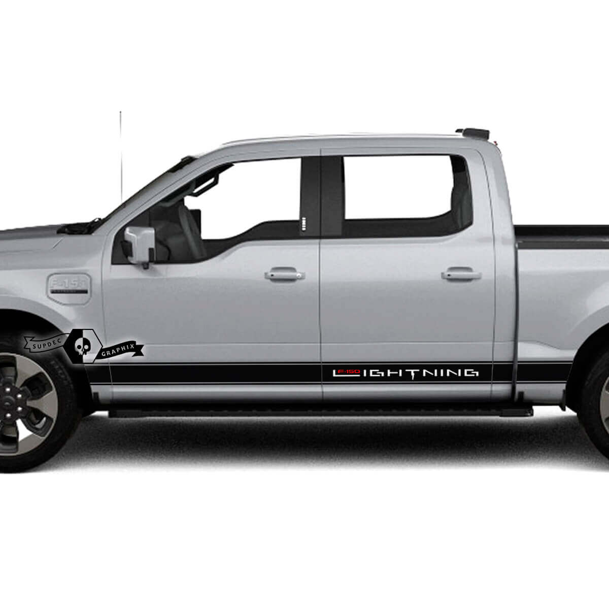 Lightning Rocker Panel Stripes Body Decals Graphics Vinyl Sticker 2 for Musclecar truck Lightning