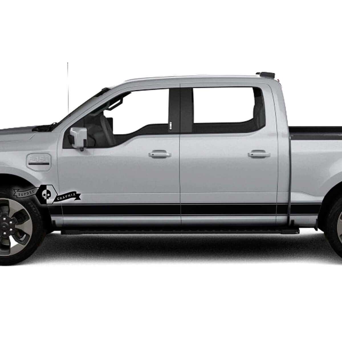 Lightning Rocker Panel Stripes Body Decals Graphics Vinyl Sticker 2 for Musclecar truck Lightning