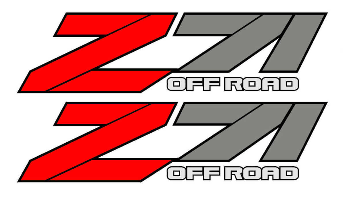 Z71 Off Road Vinyl Decal Set for Chevy Silverado GMC Sierra