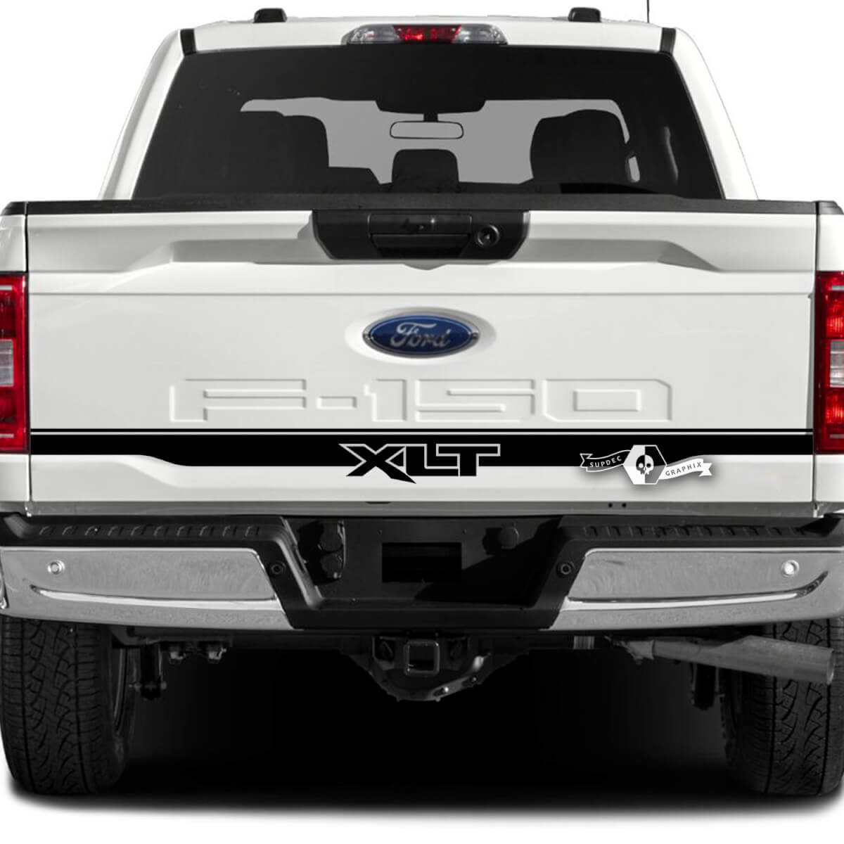 Tailgate Stripe Logo Side Graphics Decals Stickers 2 for Ford F-150 XLT