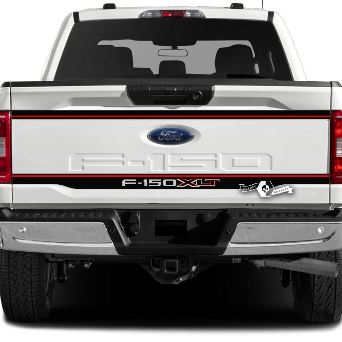 Tailgate Stripe Logo Side Graphics Decals Stickers 3 for Ford F-150 XLT