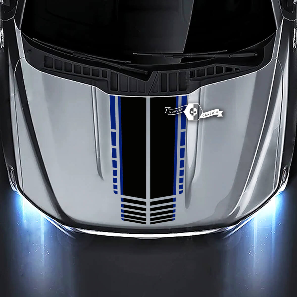 Ford F-150 XL XLT STX LARIAT Hood Lines Graphics Decals Stickers 2 Colors
