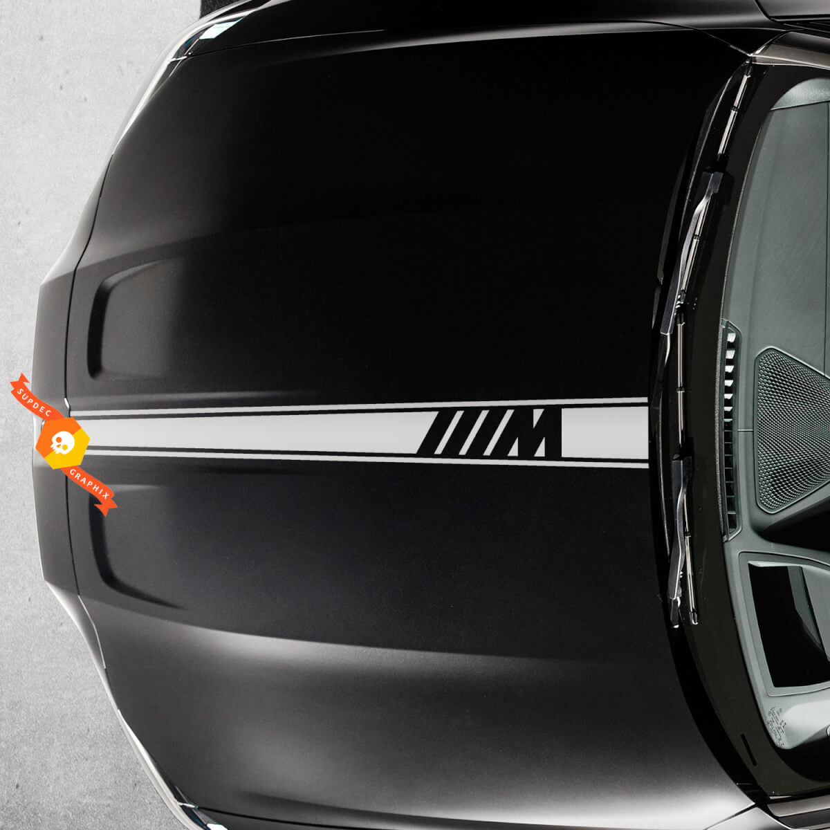 2021+ BMW M4 M3 G80 G82 G83 M Logo Hood M Color Center Cut Vinyl Decal Sticker
