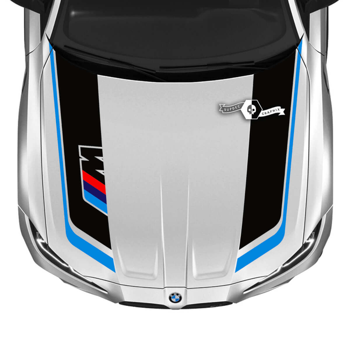 2021+ BMW M4 M3 G80 G82 G83 M Performance Hood M Color Logo Vinyl Decal Sticker 2 Colors
