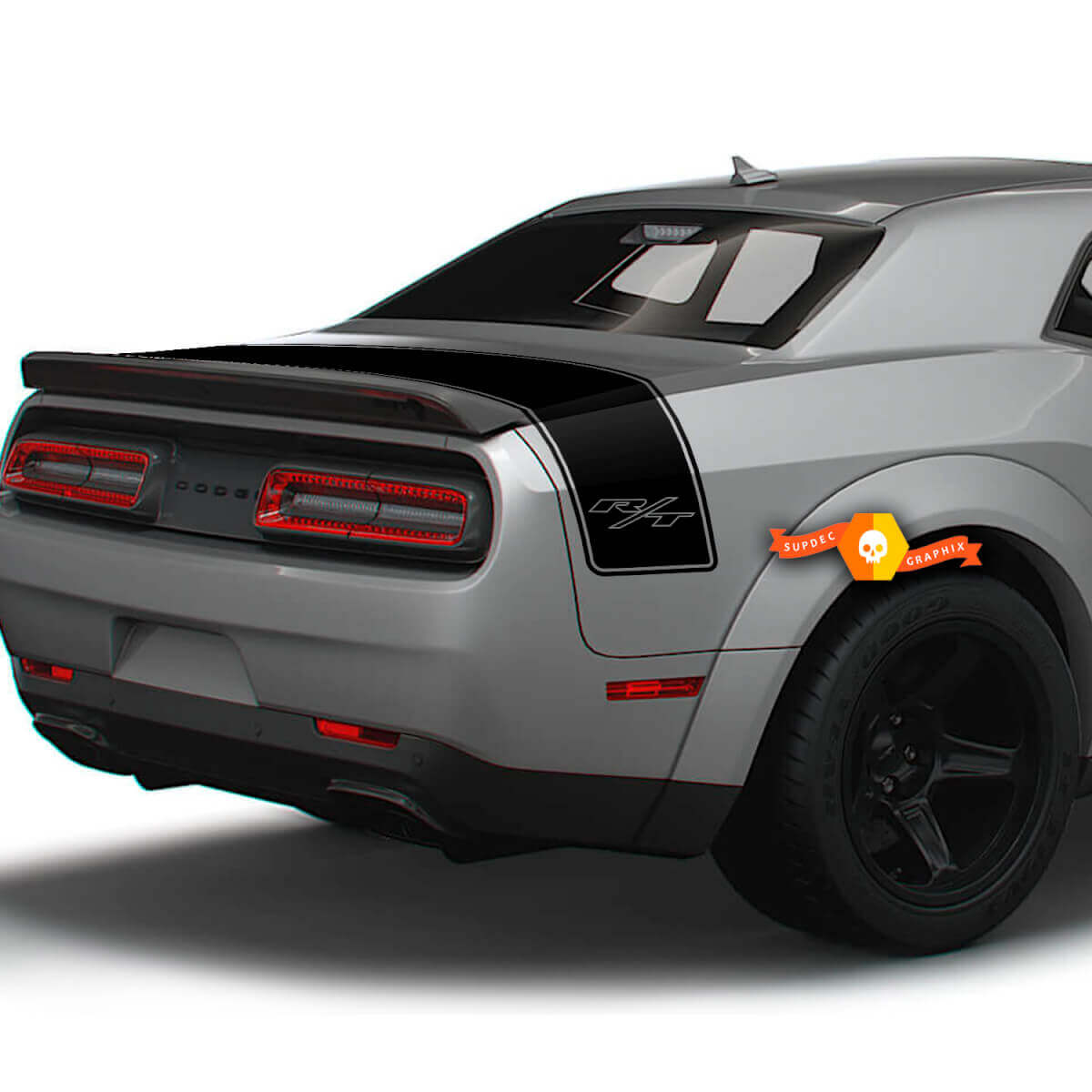 R/T Style Trunk Rear Stripe Vinyl Decal Kit for Dodge Challenger