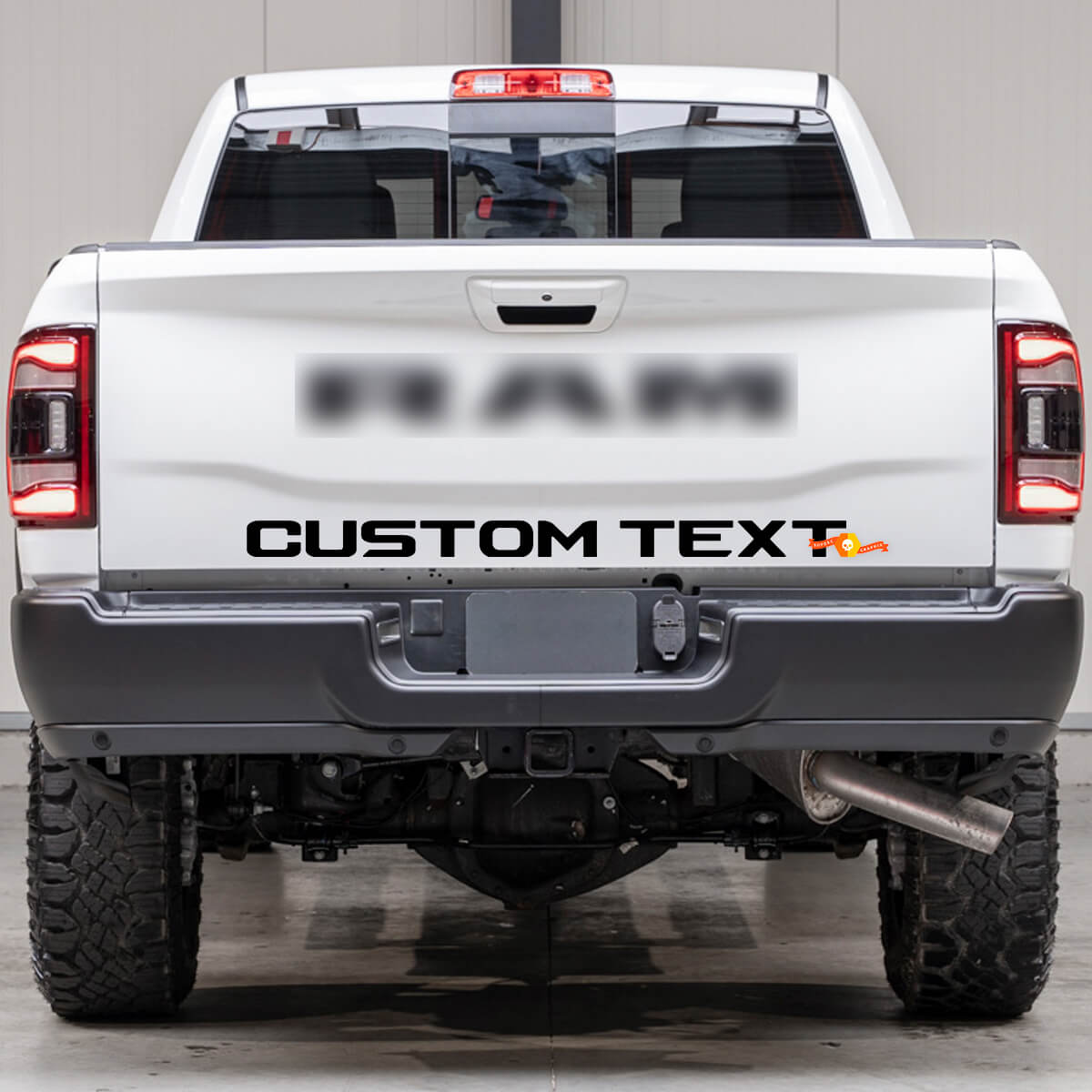 Custom Lettering Tailgane Vinyl Decal for Dodge Ram Power Wagon