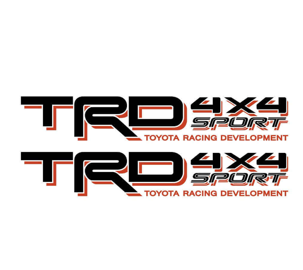 TRD 4x4 Sport Quarter Panel Vinyl Decal Set for Toyota Tacoma Tundra