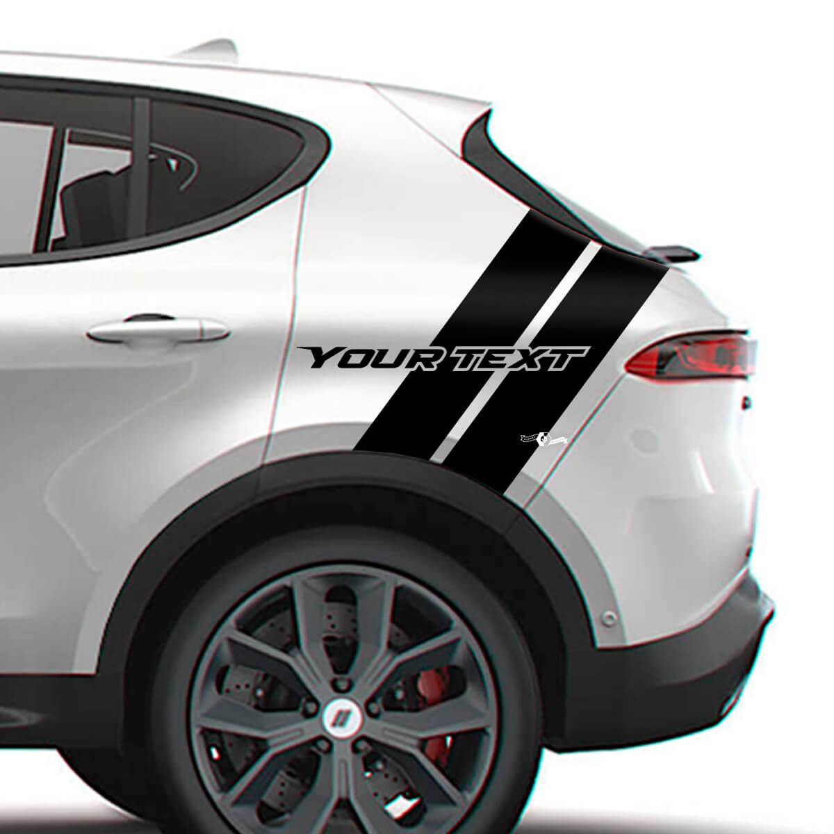 Custom Double Rear Side Stripes Vinyl Decal Set for Dodge Hornet RT GT