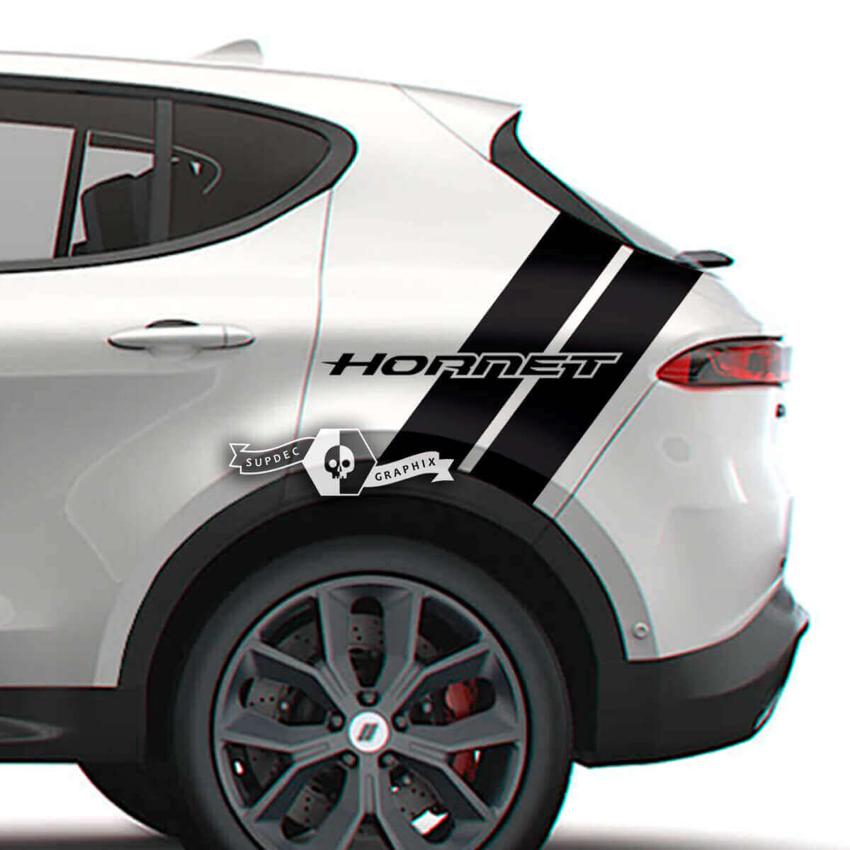 Double Rear Side Stripes Vinyl Decals for Dodge Hornet RT GT